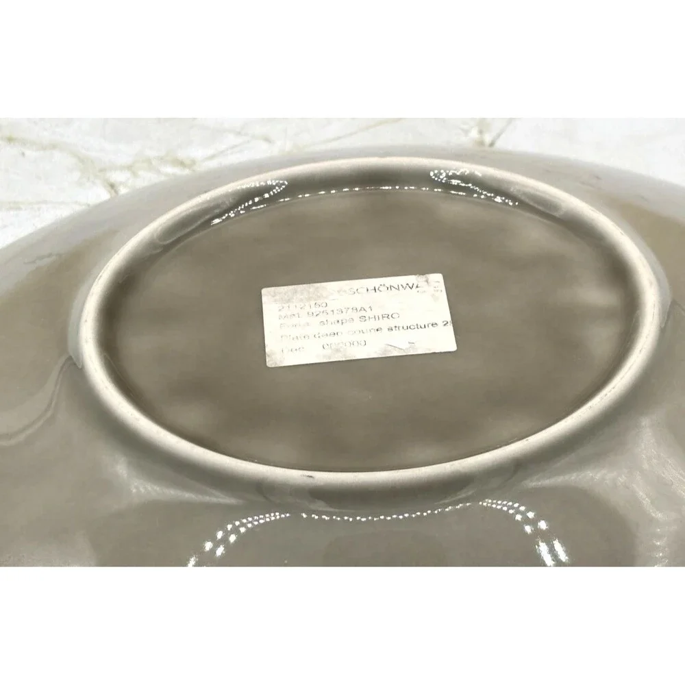 Schönwald Germany 620 Porcelain Plate Set of 4 Radial Pattern Gray‎ Frost Shiro